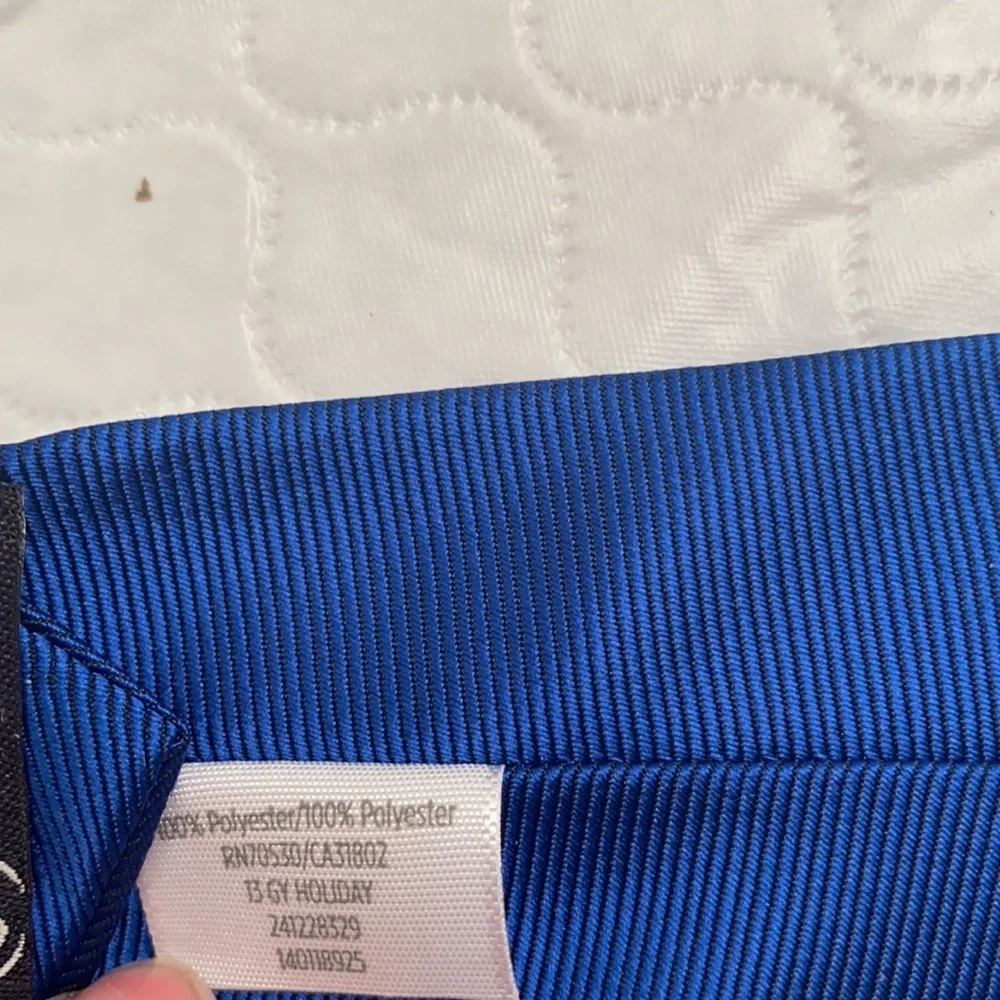 Gymboree metallic blue velcro neck tie 3 and up